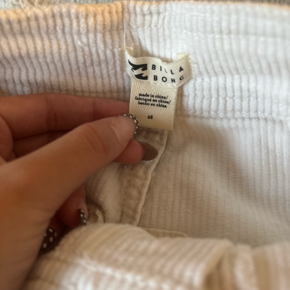 Billabong Cream Corduroy Trousers